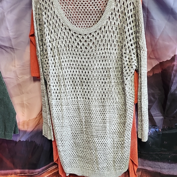 Mossimo Supply Co. Women's Beige Open-Knit Sweater - Picture 1 of 4